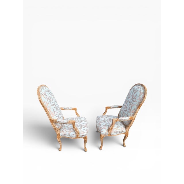 Metal Custom Built French Country Chairs- a Pair For Sale - Image 7 of 14