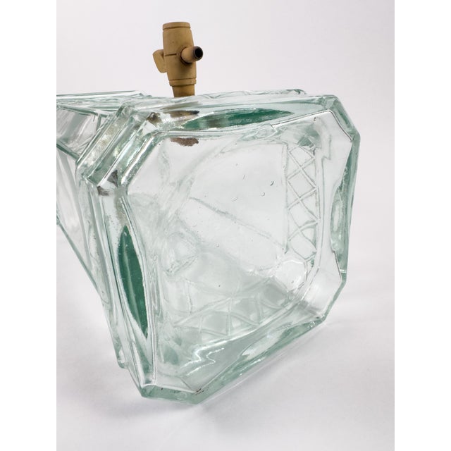 Antique French Mold-Blown Glass Liquor Fountain With Wooden Spigot, Circa 1900 For Sale - Image 12 of 18