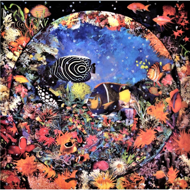 This artwork titled "Sea Garden" is a color offset lithograph on thick glossy paper by American artist Leonard Bencken,...