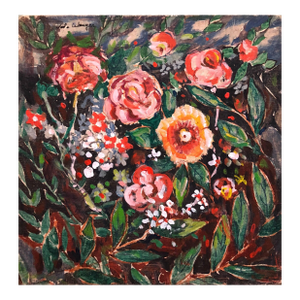 John WengerWild Flowers Vibrant Colorful Modernist Oil Painting