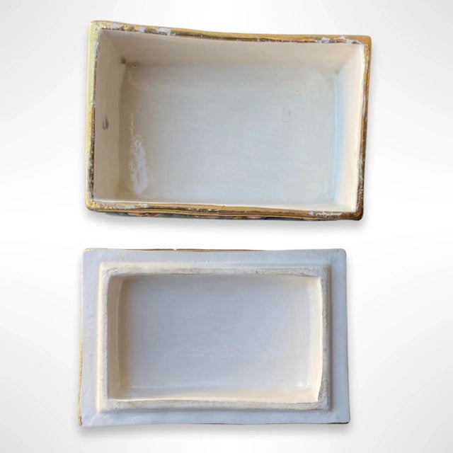 Ceramic Early 1900s Italian Capodimonte Porcelain Ceramic Box For Sale - Image 7 of 9