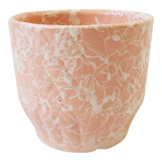 Mid Century Pink Squiggle Shawnee Pottery Planter For Sale