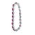 Early 21st Century Ruby Diamond 14k White Gold Tennis Bracelet For Sale - Image 5 of 5