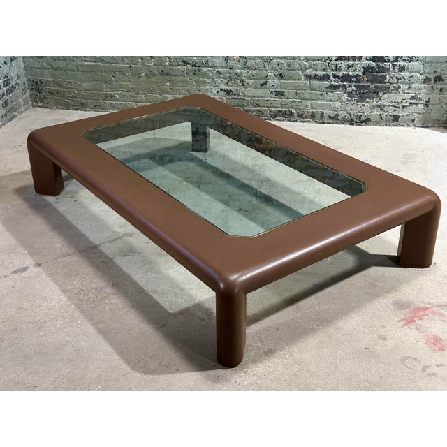 Mid-Century Modern Karl Springer Mark II Leather Coffee Table, 1974 For Sale - Image 3 of 7