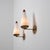 Large Italian Wall Sconces in Brass, Red Metal and Opaline Glass, 1950s, Set of 2 For Sale - Image 4 of 15