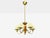 Mid-Century Modern Asea, Chandelier, Brass, Elm, Fabric, Sweden, Sweden, 1947 For Sale - Image 3 of 14