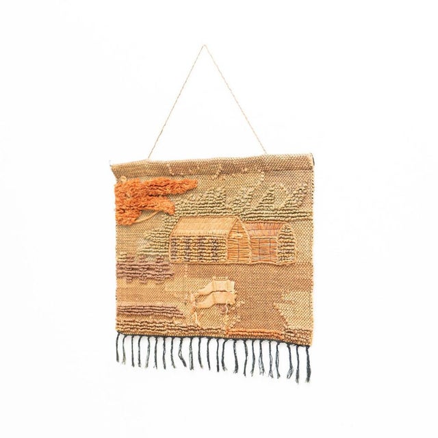 1960s Spanish Hand Knotted Wool Tapestry, 1960s For Sale - Image 5 of 16