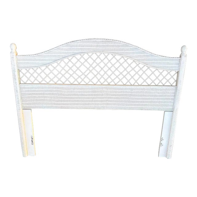 Henry Link Queen Size Vintage Wicker Headboard Made in 1988 Chairish