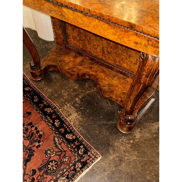 19th C. Italian Burl Walnut Console For Sale In Dallas - Image 6 of 7