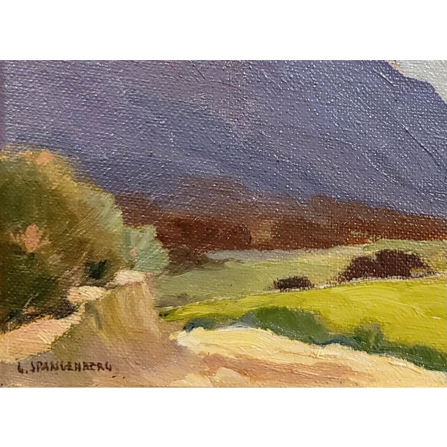 1940s George Spangenberg- Old Woman Mountains in the Mojave Desert-Oil Painting For Sale - Image 5 of 7