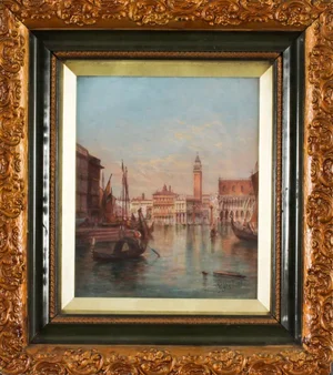 Alfred Pollentine, Venice, 1800s, Oil on Canvas, Framed