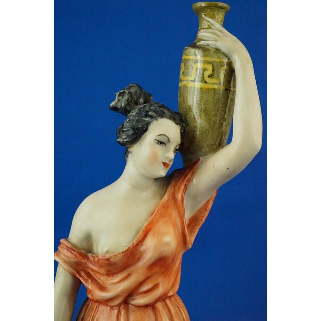 20th Century Neoclassical Porcelain Figurine Roman Water Carrier by Guido Cacciapuoti, Italy,1920s For Sale - Image 16 of 18