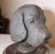 Copper Vintage Handmade Figural Solid Sculpted Pottery Dog Head Sculpture Statue Figure For Sale - Image 8 of 12