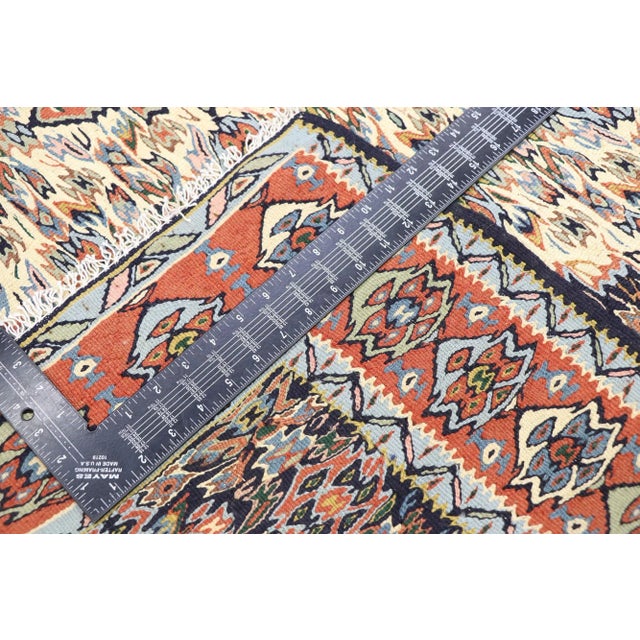 Late 20th Century Vintage Persian Senneh Kilim Rug - 05'03 X 08'01 For Sale - Image 5 of 9