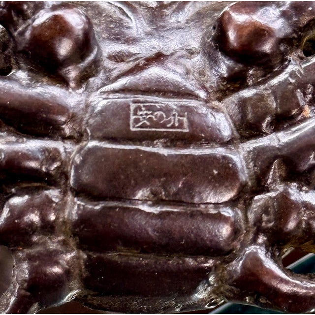 Black Japanese Bronze Articulated Crab Okimono Meiji by Yasunosuke Ryubundo VI For Sale - Image 8 of 13