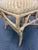 Cream Vintage Architectural Faux Bois Rattan Side Chair For Sale - Image 8 of 12