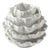 Contemporary Hand Built White Glazed Ceramic Artichoke Biomorphic Vessel For Sale