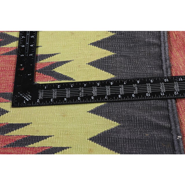 Textile Vintage Indian Dhurrie Rug, 09'08 X 12'09 For Sale - Image 7 of 10