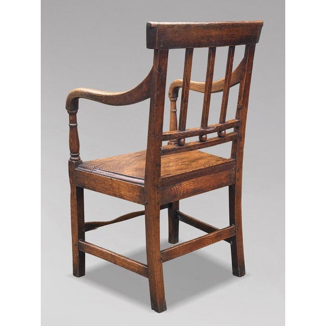 Antique George III Country House Chair in Elm, 1790 For Sale - Image 3 of 12