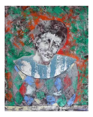 Sax Berlin "Petrushka", Hand Ground Pigments on Canvas 2016