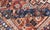 Antique Persian Shiraz Rug Tri-Medallion Geometrics in Rusty Orange and Blue** For Sale - Image 13 of 14