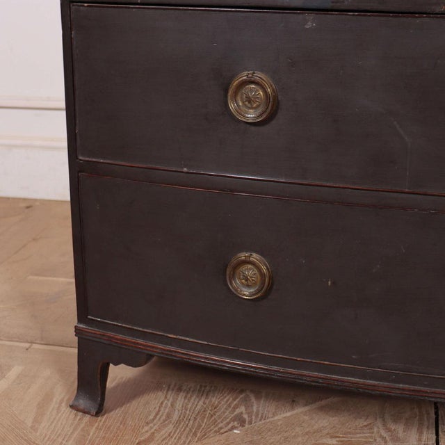 English Painted Bowfront Chest of Drawers For Sale - Image 6 of 11