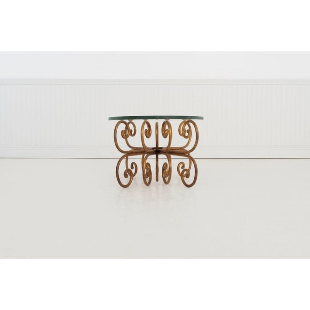 1960s Gilt Wrought Iron Coffee Table in the Style of Maison Jansen For Sale - Image 10 of 11