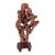 Large Chinese Scholar Stone Rare Red Taihu Rock on Display Stand For Sale