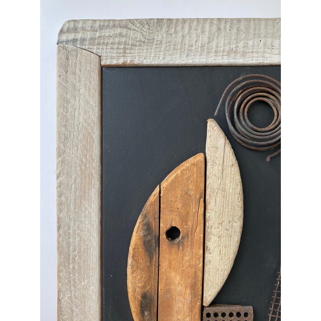 20th century constructivist assemblage by Danish artist Benny Aage Möller. Artist used found or salvaged objects including...