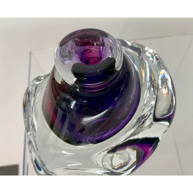 Purple Vintage Leon Applebaum Art Glass Parfumé Bottle For Sale - Image 8 of 13