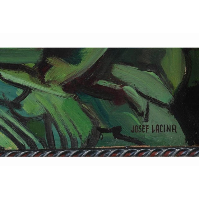 1960s Josef Lacina (1899-1975) Original Oil Painting Market Woman Vienna Signed For Sale - Image 9 of 9