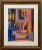 Original oil painting on canvas paper of an abstract by Satori Gregorakis. Signed in the lower left corner. Matted, framed...