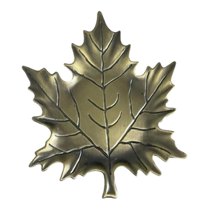 Gold Brass‎ Fall Maple Leaf Tray Jewelry Dish Decor