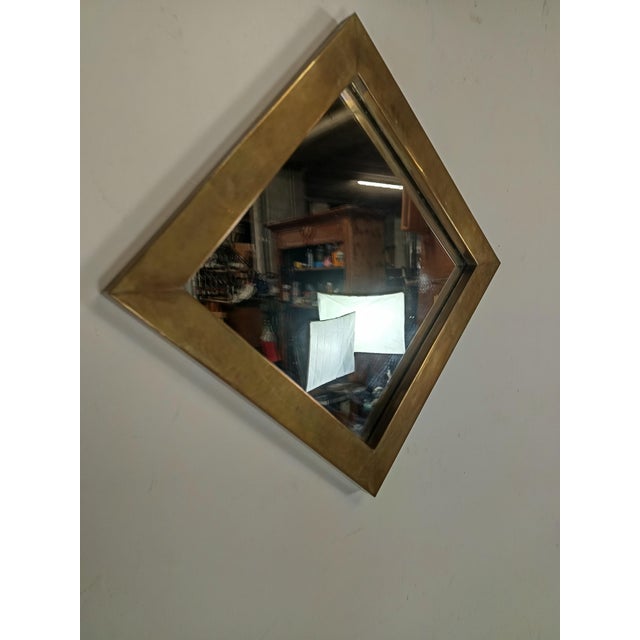 Vintage Brass Mirror, 1970s For Sale - Image 10 of 15