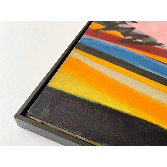 1980s Adele Mailer Vintage 1985 Abstract Expressionist Original Signed One of a Kind Framed Large Modernist Oil Painting For Sale - Image 5 of 18