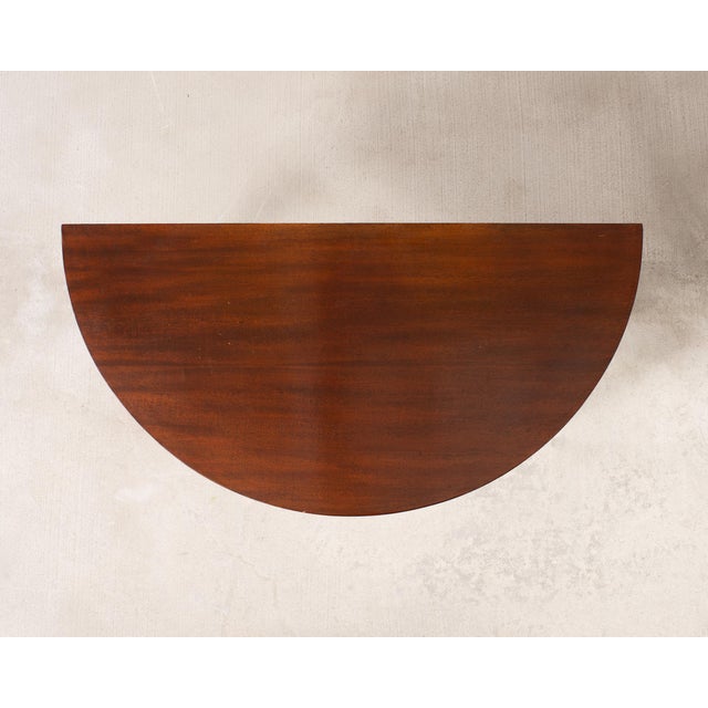 Pair of Georgian Style Mahogany Demilune Console Tables For Sale In Sacramento - Image 6 of 17
