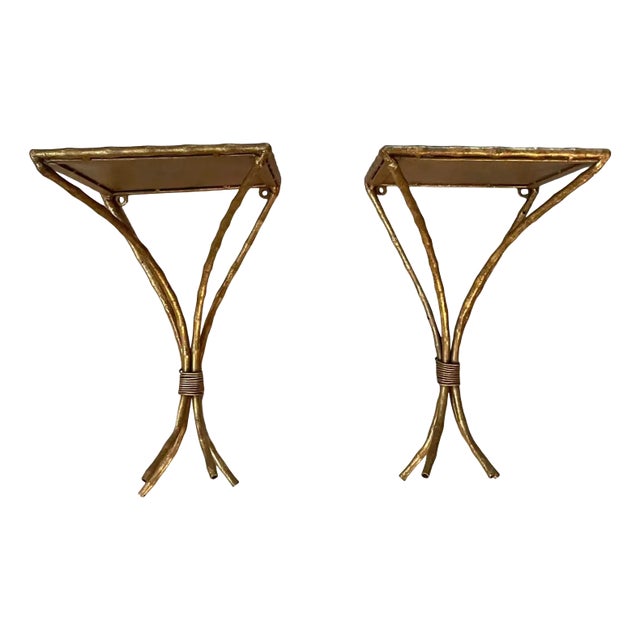 Late 20th Century Wheatgrass Wall Sconces- a Pair For Sale