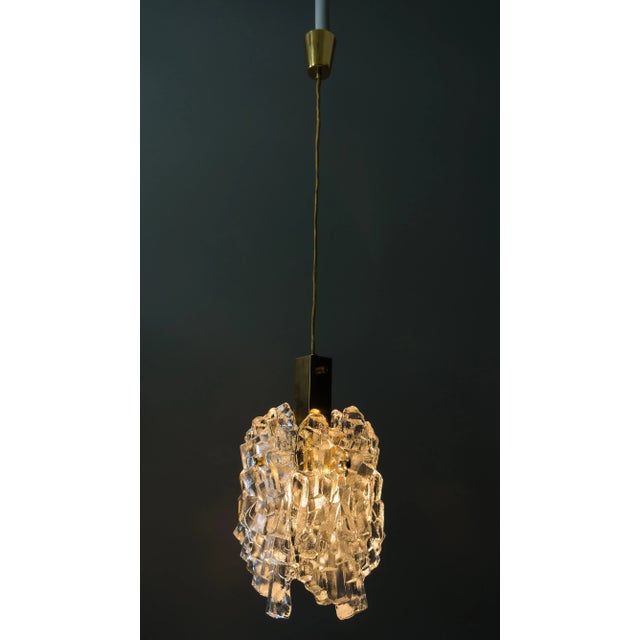 J.T. Kalmar gilded ice glass pendant around 1950s. Original condition. I have official proof of authenticity such as...