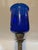 Blue Glass Column Tall Hurricane For Sale - Image 6 of 11