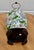 Vintage Ceramic Table Lamp Ginger Jar Floral Hand Painted Wood Base For Sale - Image 15 of 17