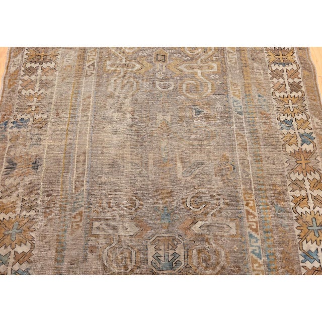 Antique Caucasian Shirvan Perpedil Area Rug, Handwoven Geometric Design, 4' x 6' For Sale - Image 10 of 16