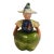 1940s Italian Neiman Marcus Horchow Ceramic Green Pepper Lady Covered Jar For Sale