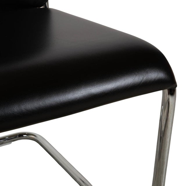 Animal Skin Chairs in Black Leather from Draenert, Set of 6 For Sale - Image 7 of 18