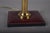 Brass Table Lamp with Leather Base in the style of Jacques Adnet, 1960s For Sale - Image 6 of 11