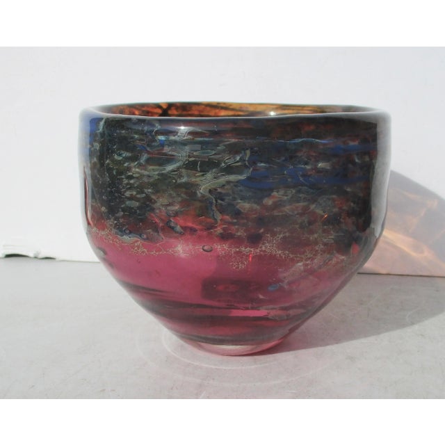 French Art Glass Bowl Circa 1980s' For Sale - Image 9 of 9