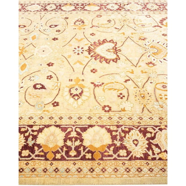 Solo Rugs Mogul, One-of-a-Kind Hand-Knotted Area Rug in Ivory, 6' 2" x 9' 5" For Sale - Image 4 of 8