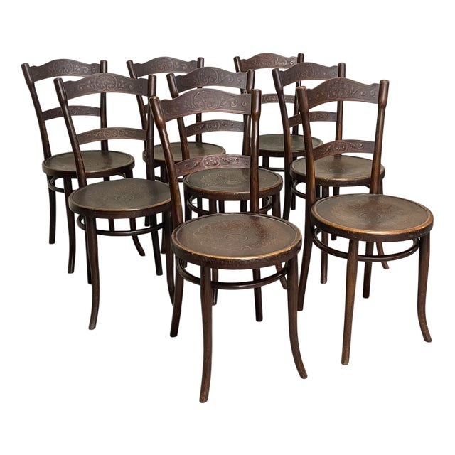Vintage Chairs by Michael Thonet for Thonet, 1930s, Set of 8 For Sale