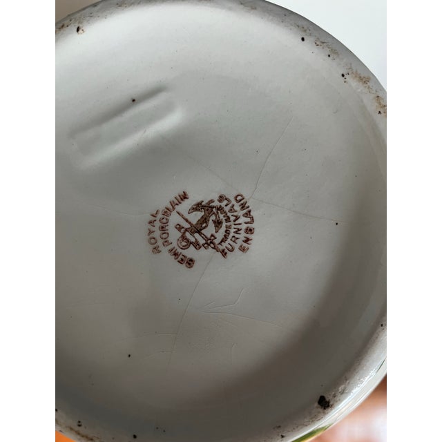 Vintage Furnivals Hand Painted Rose Water Jug Pitcher For Sale - Image 9 of 9