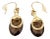 Gucci Smoky Quartz Horsebit 18k Yellow Gold Hook Dangle Earrings - 2 Pieces For Sale
