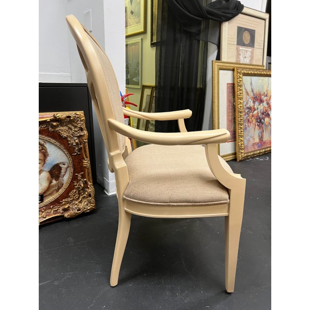 Century Furniture Set of 6 Dining Chairs - With Art Deco Openwork Backs For Sale - Image 10 of 12